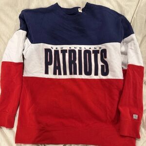 Patriots Women's Colorblock Crewneck Sweater - Red, White, Blue